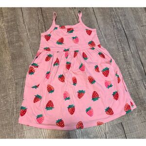 Old Navy Girls Pink Strawberry Sundress Size 5T Sleeveless Summer Dress